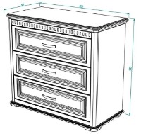 Комод ML-Mobila Марсель 2 №06  Белый/Дуб полярный фото №4 — интернет-магазин Desire.md