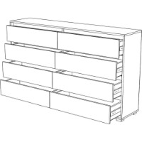 Comodă ML-Mobila Найс №5 1800 Дуб золотой /белый imaginea #2 — magazin online Desire.md