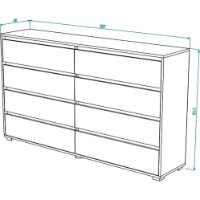 Comodă ML-Mobila Найс №5 1800 Дуб золотой /белый imaginea #3 — magazin online Desire.md