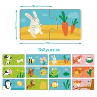 Puzzle Dodo What Do Animals Eat 24pcs (300691) imaginea #2 — magazin online Desire.md