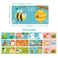 Puzzle Dodo Where Do Animals Live 24pcs (300690) imaginea #2 — magazin online Desire.md