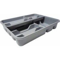Suport organizare tacâmuri Dunya Plastic Grey 14004