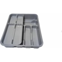 Suport organizare tacâmuri Dunya Plastic Grey 14004 imaginea #2 — magazin online Desire.md