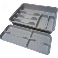 Suport organizare tacâmuri Dunya Plastic Grey 14004 imaginea #3 — magazin online Desire.md