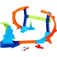Drumul de joacă pentru copii Hot Wheels Corkscrew Jump Champion (JLM91)