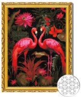 Mozaic cu diamante Art Gallery Premium Bright Flamingos 40x50cm (GA87311)