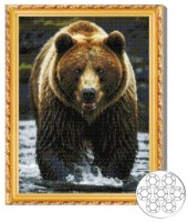 Алмазная мозаика Art Gallery Premium Brown Bear 40x50cm (GA87361)