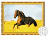 Mozaic cu diamante Art Gallery Premium Horse In A Wheat Field 30x40cm (GB81395)