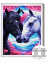 Алмазная мозаика Art Gallery Premium Horses 40x50cm (QB206564)