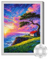 Алмазная мозаика Art Gallery Premium House On A Cliff 40x50cm (QB206545)