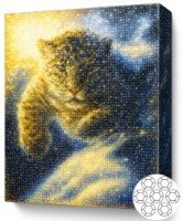 Mozaic cu diamante Art Gallery Premium Leopard In A Jump 30x40cm (GB87754)