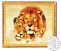 Mozaic cu diamante Art Gallery Premium Lion Family 30x40cm (GB79840)
