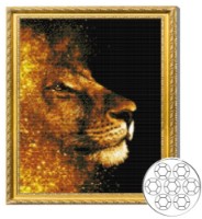 Mozaic cu diamante Art Gallery Premium Lion Profile 40x50cm (GA84504)