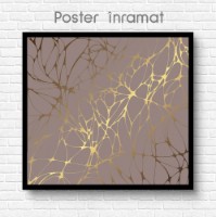 Pictură ArtShop Gold Lines On A Beige Background 100x100cm (PA192-LL) imaginea #2 — magazin online Desire.md