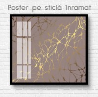 Pictură ArtShop Gold Lines On A Beige Background 40x40cm (PA192-XL) imaginea #2 — magazin online Desire.md