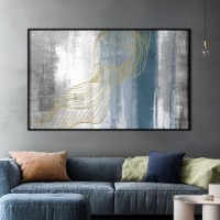 Pictură ArtShop Gold Lines On An Abstract Background 75x50cm (PA403-M-L)