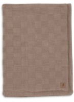 Plapumă pentru bebeluși Jollein Box Knit 100x150cm Milky Coffee/Velvet (517-522-68125)