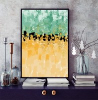 Pictură ArtShop Green-Yellow Abstraction 60x90cm (PA79-LL)