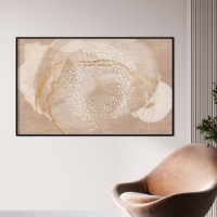 Pictură ArtShop Modern Abstraction Beige Colors & Golden Elements 45x30cm (PA405-XL-L)