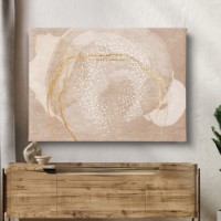 Картина ArtShop Modern Abstraction Beige Colors & Golden Elements 90x60cm (PA405-P-L)
