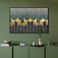 Pictură ArtShop Modern Gold Geometry Lines 90x60cm (PA256-LL)