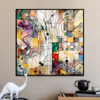 Pictură ArtShop Multicolored Linear Geometry 60x60cm (PA355-L)