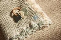 Одеяло для малышей Jollein Fringe Stripe 75x100cm Sea Green (516-511-68088) фото №2 — интернет-магазин Desire.md