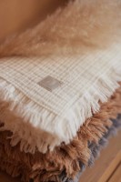 Одеяло для малышей Jollein Muslin Fringe 120x120cm Ivory (521-557-66041) фото №2 — интернет-магазин Desire.md