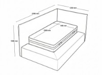 Кровать Mobilier Taisia 900x1900cm фото №2 — интернет-магазин Desire.md