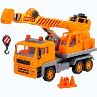 Mașină cu macara Полесье Almaz Orange