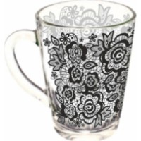 Set căni OSZ DANTELA NEAGRA 300ml (07C1334 DN) 6pcs