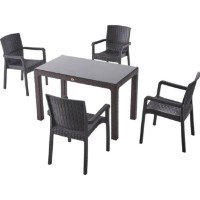 Masă Hola Rattan 0434211 Maro imaginea #3 — magazin online Desire.md