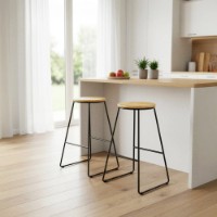 Scaun de bar Jumi Oak Artisan/Black imaginea #3 — magazin online Desire.md