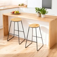 Scaun de bar Jumi Oak Artisan/Black imaginea #4 — magazin online Desire.md