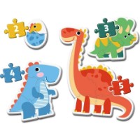 Пазл Clementoni 4in1 Dinosaurs (20834) фото №2 — интернет-магазин Desire.md