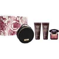 Парфюмерный набор для неё Versace Crystal Noir EDP 90ml + Shower Gel 100ml + Body Lotion 100ml + Bag