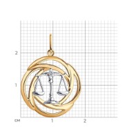 Pandantiv SOLOVOV JEWELRY 93-130-01291-1 1,61gr imaginea #2 — magazin online Desire.md