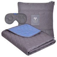 Plapumă MobiCasa TRAVEL 35x35/120x180cm Grafit/Jeans SET06.13/30.353512.ID