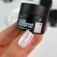 Gel de construcție Siller Champagne Builder Gel 01 15ml imaginea #2 — magazin online Desire.md