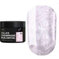 Gel de construcție Siller Champagne Builder Gel 03 15ml imaginea #1 — magazin online Desire.md