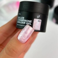 Gel de construcție Siller Champagne Builder Gel 03 15ml imaginea #2 — magazin online Desire.md