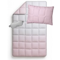 Set plapumă cu pernă MobiCasa WOMEN TIME 140x210/50x70cm Gri/Pudra