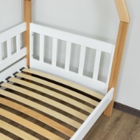 Pat copii MobiCasa Alice (casuta) 90x200cm White/Natur imaginea #2 — magazin online Desire.md