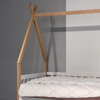 Pat copii MobiCasa Alice (casuta) 90x200cm White/Natur imaginea #4 — magazin online Desire.md