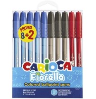 Набор ручек Carioca Fiorella 10pcs (43367)