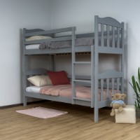 Pat etajat copii MobiCasa Donald (etajat) 90x200cm Grey imaginea #1 — magazin online Desire.md