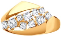 Кольцо из золота с фианитами Sokolov 017398 s.16,5 1,52g фото №3 — интернет-магазин Desire.md