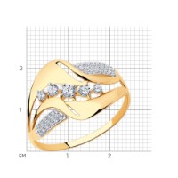 Кольцо из золота с фианитами Sokolov 017521 s.17,5 3,07g фото №3 — интернет-магазин Desire.md