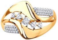 Кольцо из золота с фианитами Sokolov 017521 s.17,5 3,07g фото №4 — интернет-магазин Desire.md