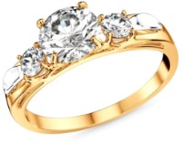 Inel din aur cu zirconii Sokolov 019024 s.16,5 1,5g